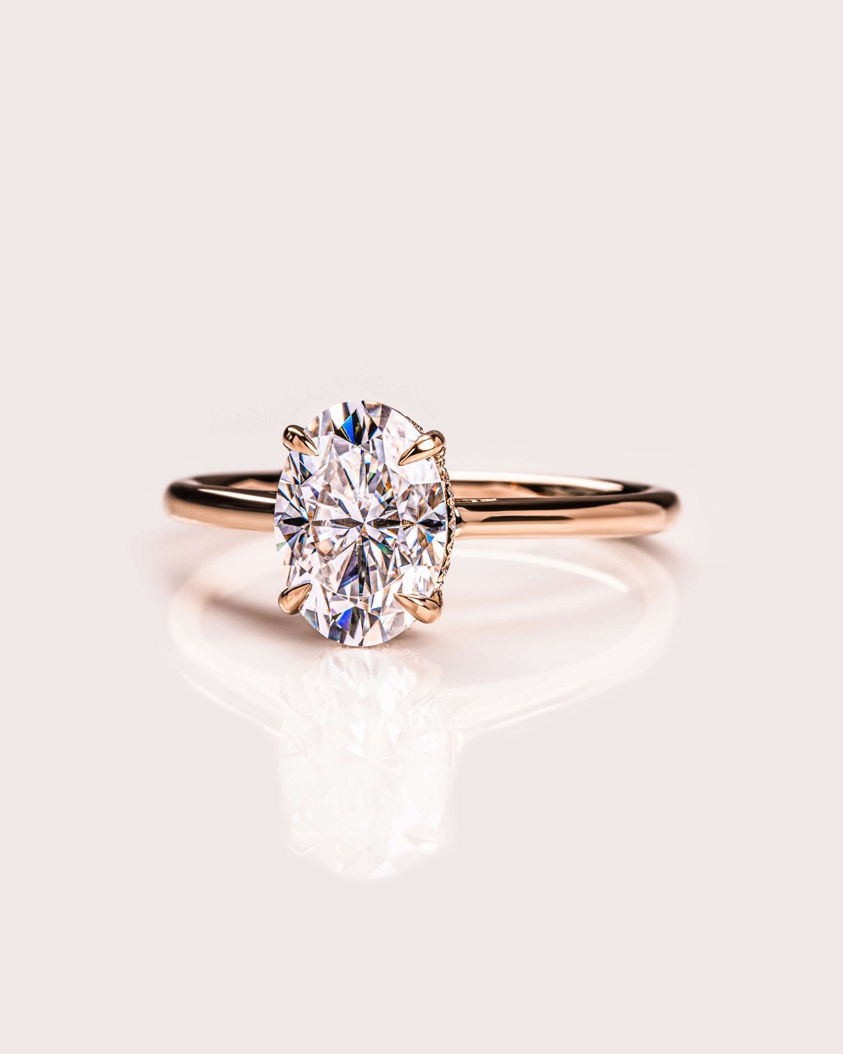 Lumea Opaline™ Ring • Oval Cut · Cathedral Setting · Hidden Halo