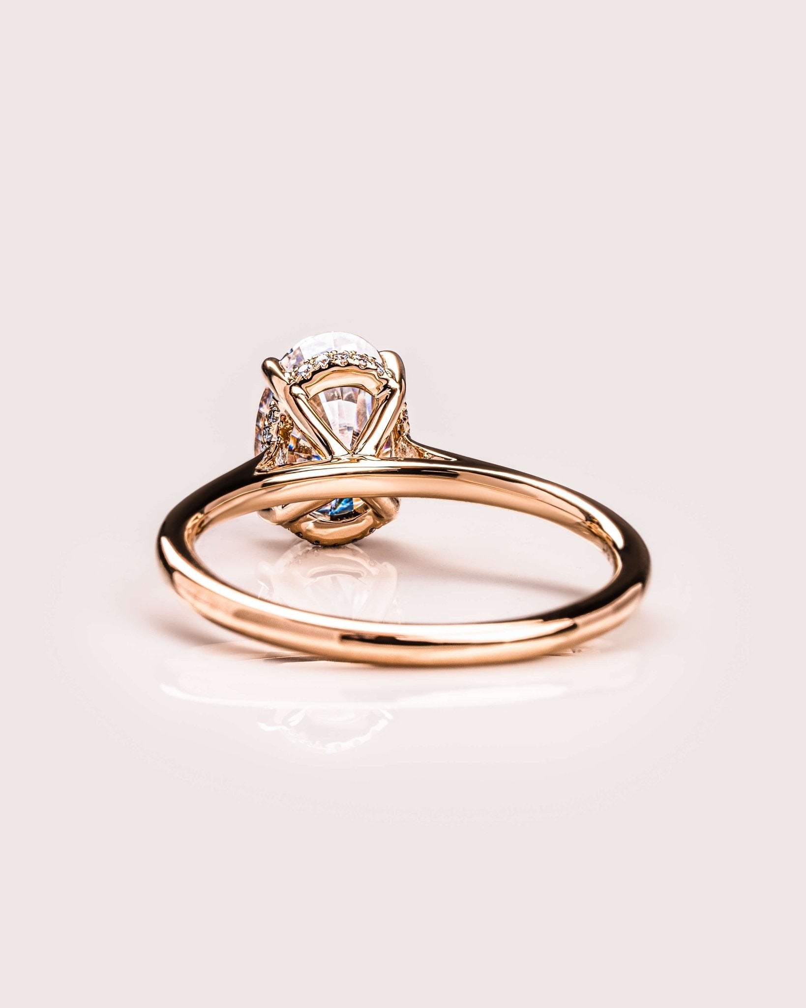 Lumea Opaline™ Ring • Oval Cut · Cathedral Setting · Hidden Halo