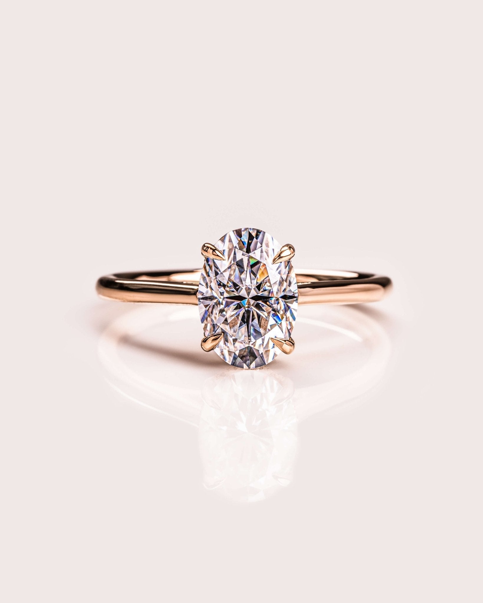 Lumea Opaline™ Ring • Oval Cut · Cathedral Setting · Hidden Halo