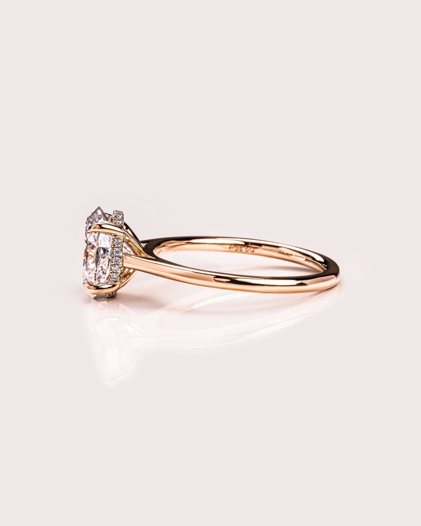 Lumea Opaline™ Ring • Oval Cut · Cathedral Setting · Hidden Halo