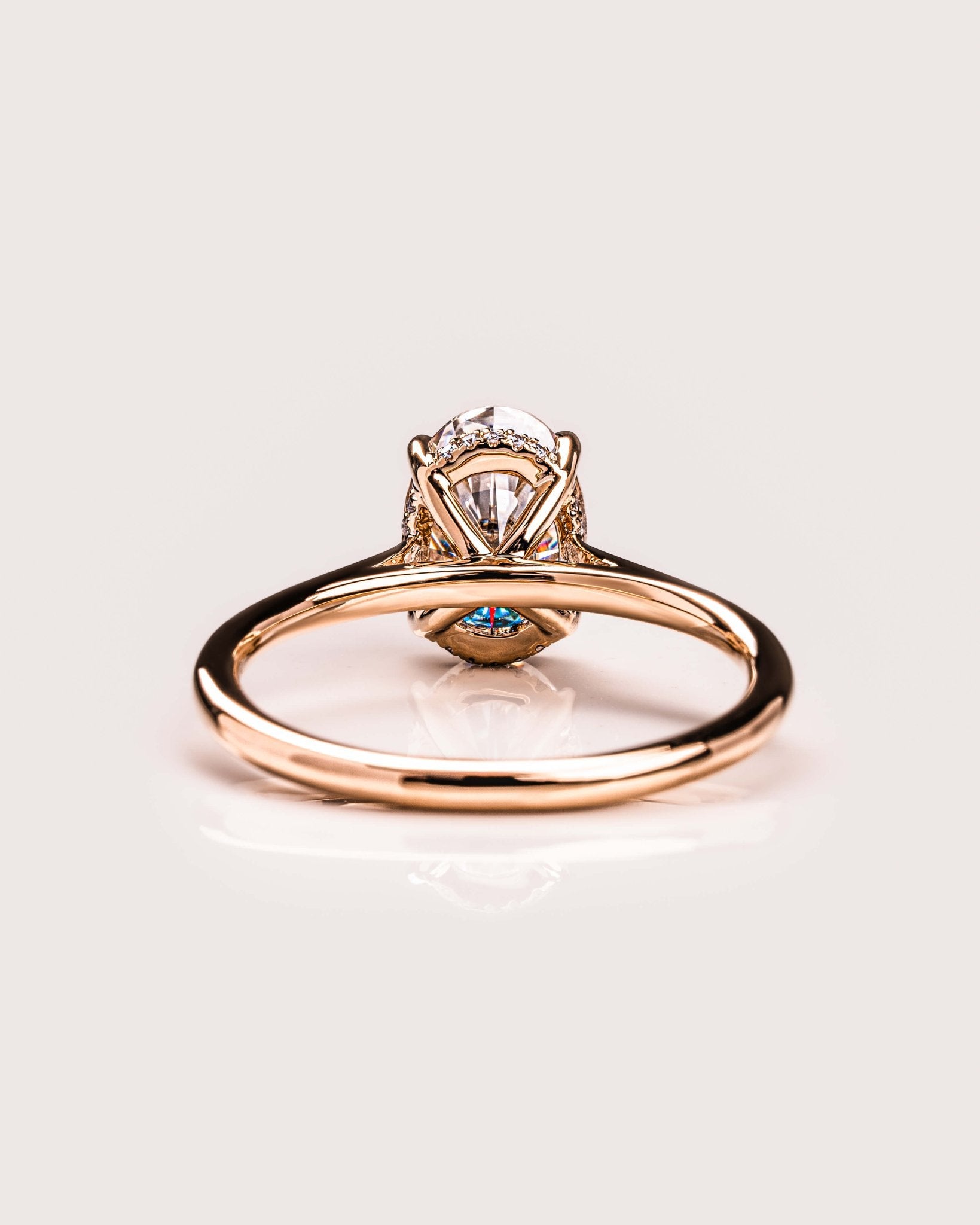 Lumea Opaline™ Ring • Oval Cut · Cathedral Setting · Hidden Halo
