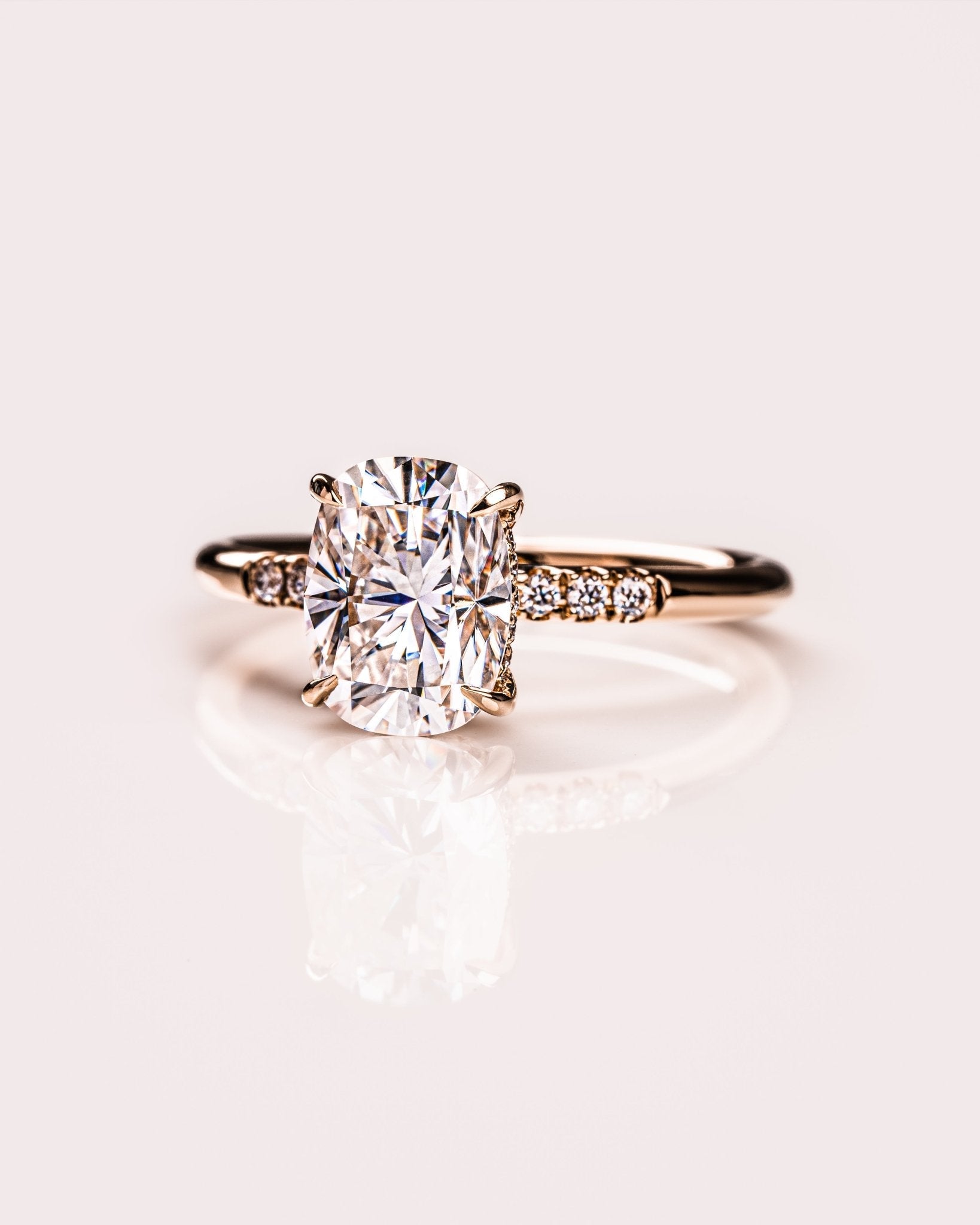 Lumea Séraphine™ Ring • Old Mine Cut · Accent Stone Solitaire